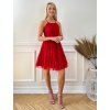 Krátke spoločenské šaty LALLA červené