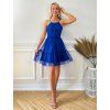 Krátke spoločenské šaty LALLA modré