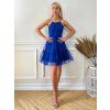 Krátke spoločenské šaty LALLA modré