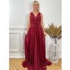 Dlhé spoločenské šaty MEGARA bordové