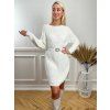 Svetrové šaty KATIE biele