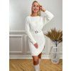 Svetrové šaty KATIE biele