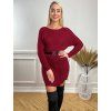 Svetrové šaty KATIE bordové