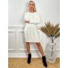 Svetrové šaty JESSIE biele