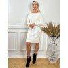 Svetrové šaty JESSIE biele