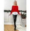 Sveter GRACE s košeľou červený