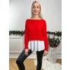 Sveter GRACE s košeľou červený