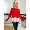 Sveter GRACE s košeľou červený