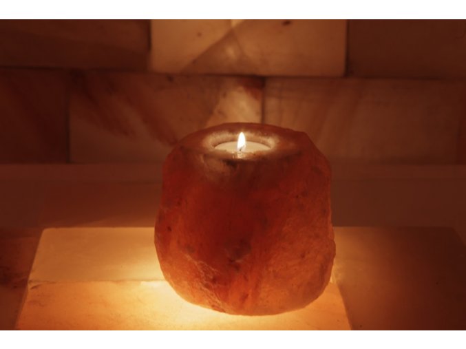 Solný svícen Přírodní neopracovaný kámen
