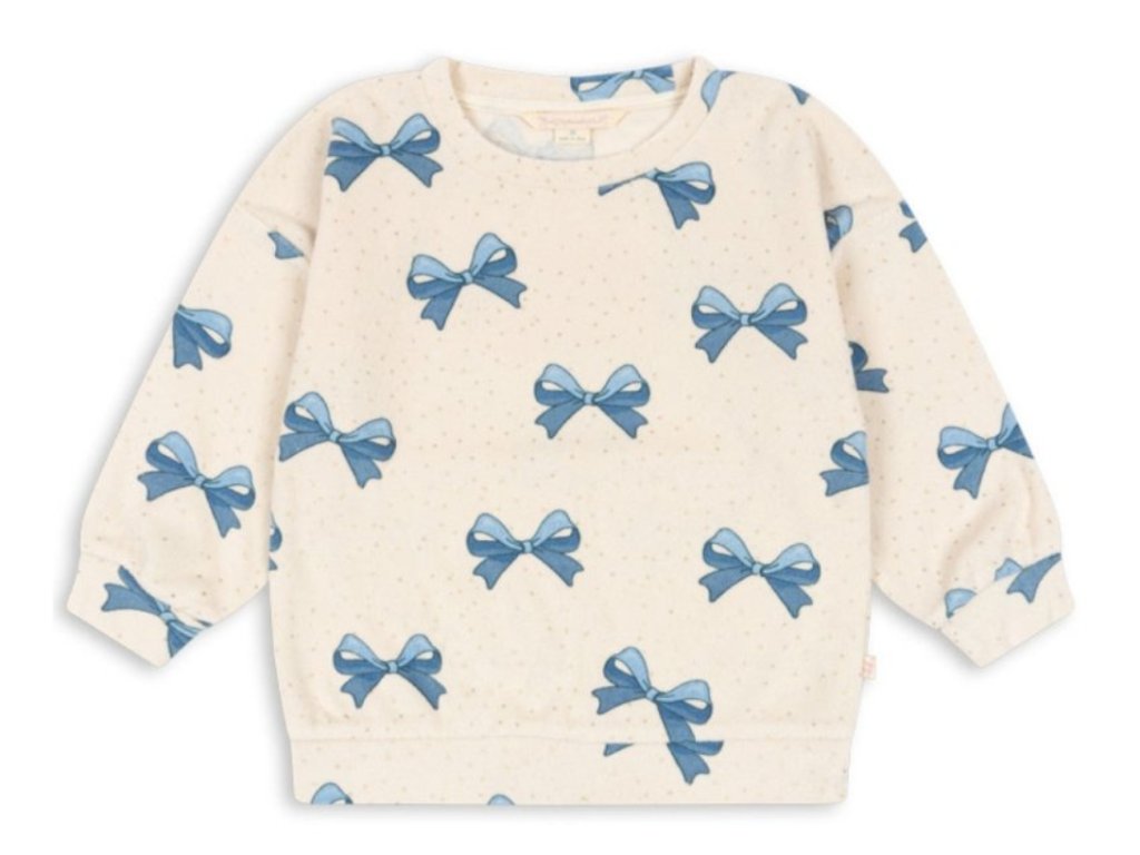 BDětská mikina s mašličkami Bowie "Blue Gold" Konges Sløjd