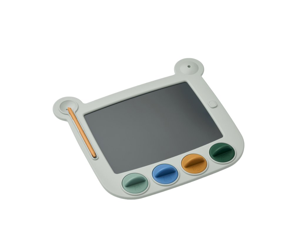 Kreslící tablet s razítky ve tvaru medvídka v modré barvě od Liewood