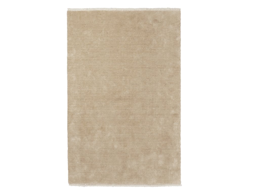 Jutový koberec v béžové barvě s bavlněnými třásněmi na koncích od ferm LIVING