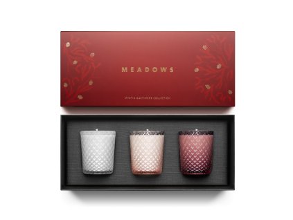 Dárková sada vonných svíček "Mystic Cashmere" MEADOWS