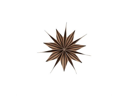 Papírová vánoční hvězda Toppu Ø 25 cm "Brown / Black" OYOY
