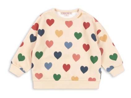 Mikina se srdíčky Lou "Bon Coeur Coloré" Konges Sløjd