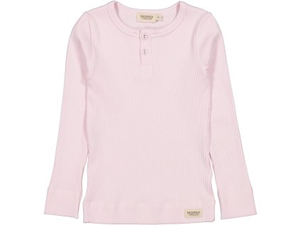 Žebrované triko s dlouhým rukávem a knoflíčky "Lilac Mist" MarMar