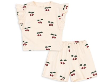 Dívčí set trika a šortek Lin Frill "Ma Grande Cerise" Konges Sløjd