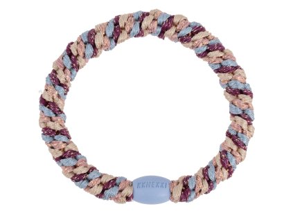 Gumička do vlasů Kknekki v kombinaci modré a vínové od Bon Dep