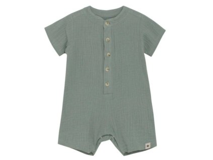 Dětský mušelínový overal s krátkým rukávem "Desert Sage" HUTTEliHUT
