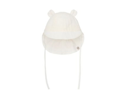 Mušelínový klobouček s oušky "Antique White" HUTTEliHUT