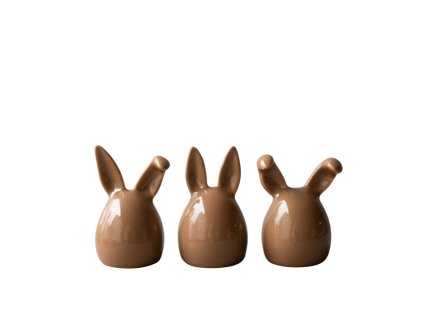 Velikonoční zajíčky - 3 kusy "Shiny Nougat" DBKD