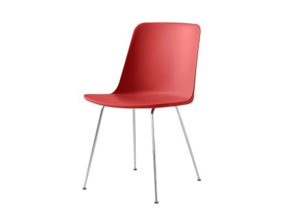 Židle Rely HW6 "Chrome / Vermilion Red" &Tradition