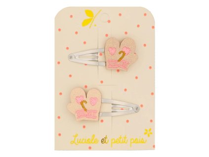 Pár třpytivých sponek "Mittens" Luciole et Petit Pois