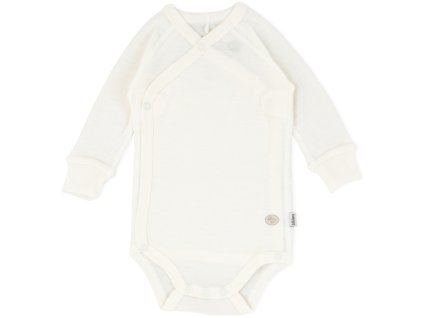 Zavinovací merino body Mini pro miminka v bílé barvě od Lillelam