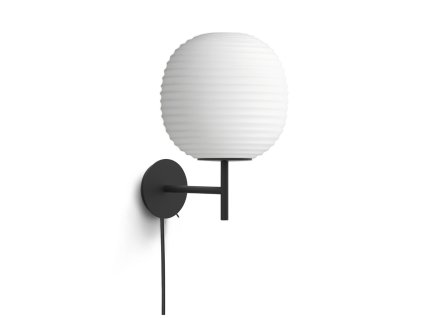 Nástěnná lampa Lantern Medium "Black / White Opal" New Works