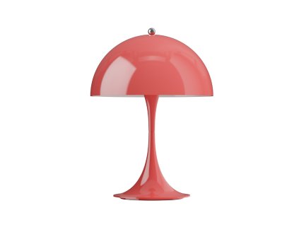 Přenosná lampa Panthella v korálové barvě od Louis Poulen