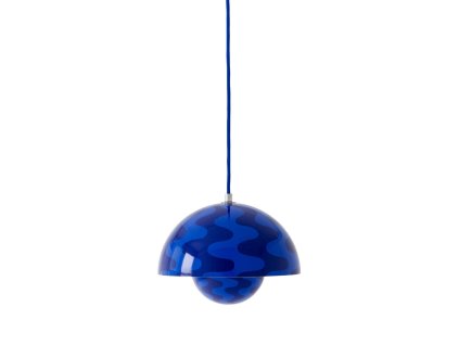 Závěsná lampa Flowerpot VP1 Ø 23 cm "Cobalt Blue & Twilight Blue Pattern" &Tradition