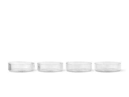 Misky Ripple - 4 kusy "Clear" ferm LIVING
