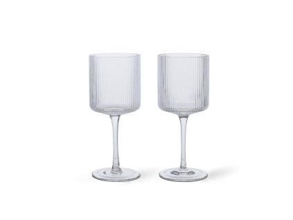 Skleničky Ripple White Wine - 2 kusy "Clear" ferm LIVING
