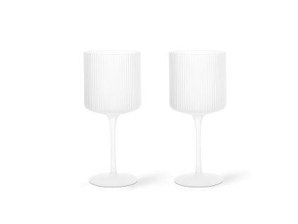 Skleničky Ripple Red Wine - 2 kusy "Frosted" ferm LIVING