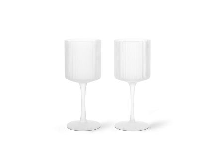 Skleničky Ripple White Wine - 2 kusy "Frosted" ferm LIVING