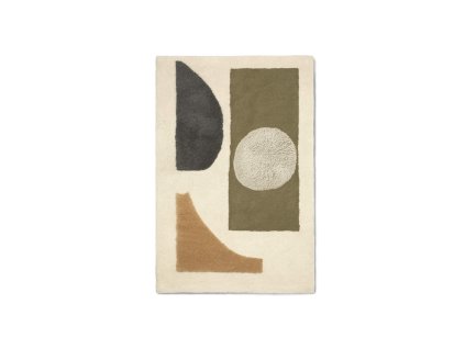 Koberec Bloco Tufted Small "Green / Off-Wite" ferm LIVING