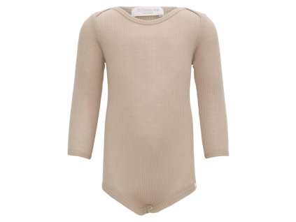 Merino body pro nejmenší prďolky v béžové barvě od značky Minimalisma
