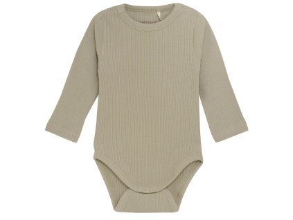 Dětské body z modalu s dlouhým rukávem v béžové barvě