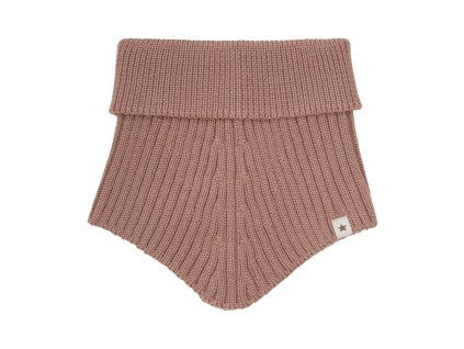 Dětský merino nákrčník v zemité růžové barvě od Huttelihut