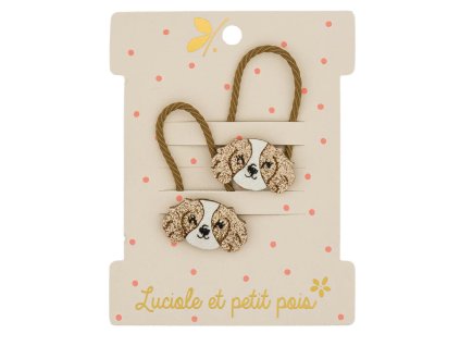 Pár mini gumiček se třpytivými pejsky pro děti