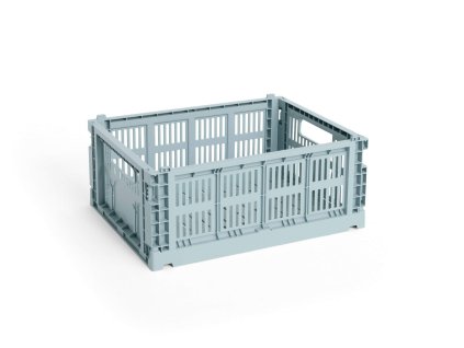 Úložný box Colour Crate Medium v modré barvě od značky HAY