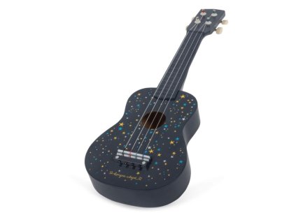 Dřevěné ukulele pro děti s hvězdičkami v tmavě modré barvě