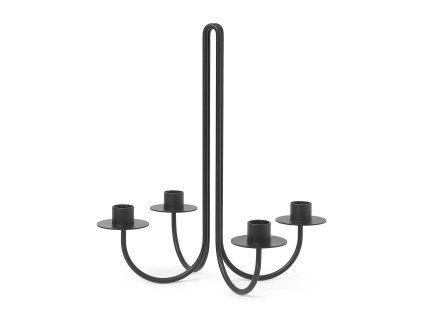 Ocelový svícen Sway Candelabra "Black" ferm LIVING