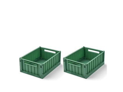Úložné boxy Weston v zelené barvě na ukládaní hraček