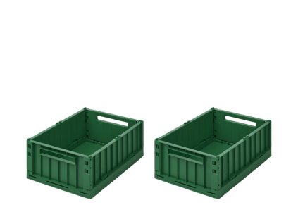 Úložné boxy Weston v zelené barvě - 2 kusy ve velikosti M od Liewood