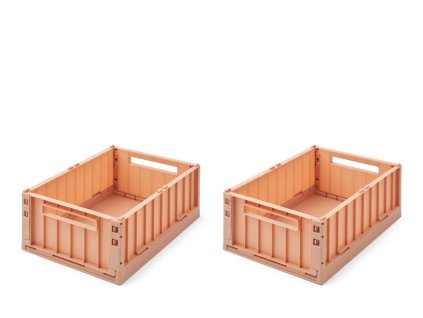 Úložné boxy Weston v broskvové barvě - 2 kusy ve velikosti M od Liewood