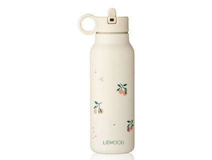 Nerezová termoláhev s objemem 350 ml a hravým designem broskví od dánské značky Liewood