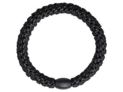 Gumička do vlasů Kknekki "Black Glitter" - černá se třpytkami