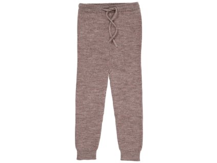 Žebrované merino legíny v hnědé barvě od Copenhagen Colors