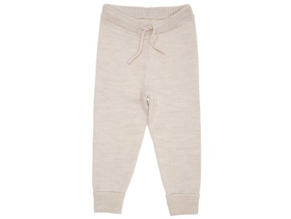 Dětské merino kalhoty v krémové barvě se zavazováním a měkkou gumou v pase od značky Copenhagen Colors
